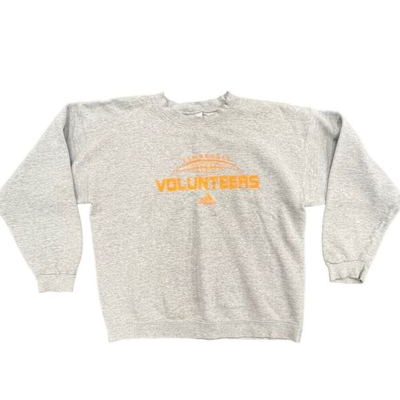 Y2K University Tennessee Adidas Orange & Gray Pullover sweatshirt Sz M UNISEX - Picture 1 of 6